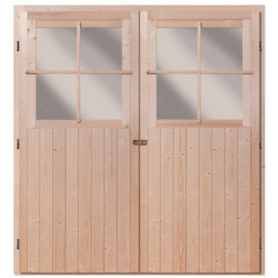 Abri toit plat en bois massif 19mm 4,62m² Glücksburg 3 de Karibu