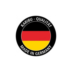 Abri en bois massif 19mm à toit plat Qubic 6,05m² - Karibu