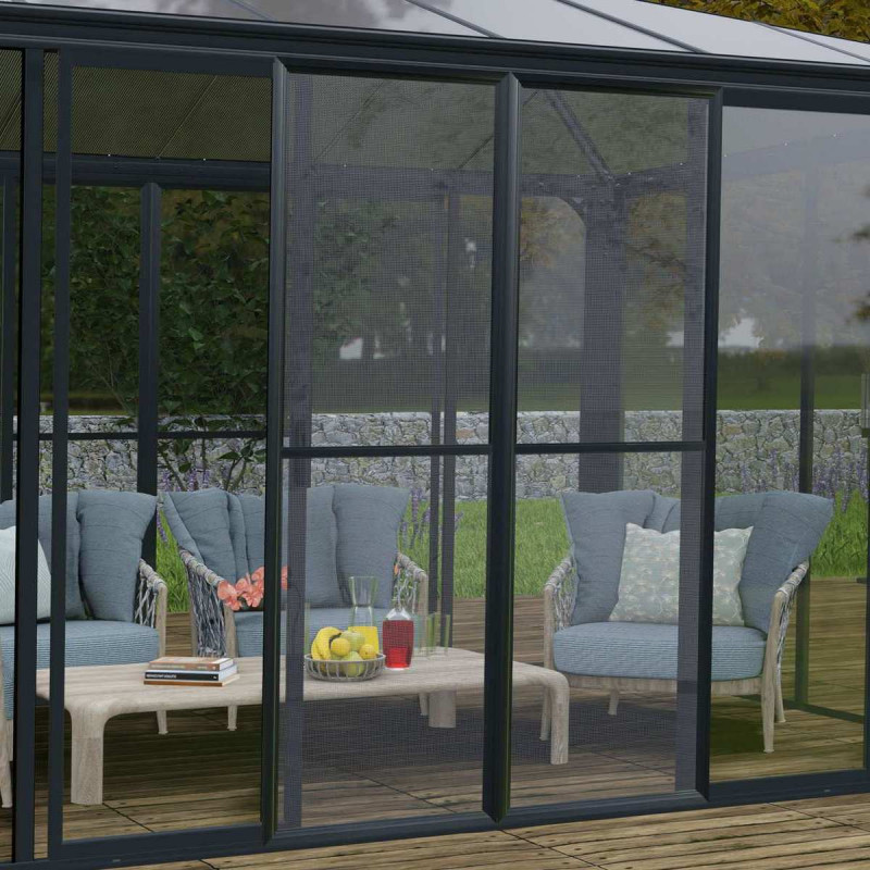Moustiquaire grise pour véranda Sanremo de Canopia by Palram