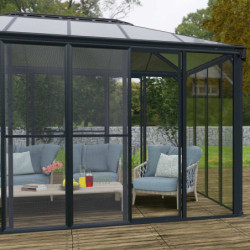 Moustiquaire grise pour véranda Sanremo de Canopia by Palram