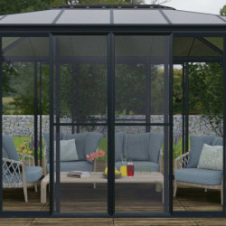 Moustiquaire grise pour véranda Sanremo de Canopia by Palram