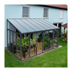 Véranda 300x425cm alu gris et polycarbonate 8mm Sanremo - Palram - Canopia