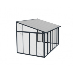 Véranda 300x425cm alu gris et polycarbonate 8mm Sanremo - Palram - Canopia