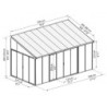 Véranda 300x546cm alu blanc et polycarbonate 8mm Sanremo - Palram - Canopia
