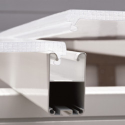 Véranda 400x425cm en alu blanc et polycarbonate 8mm Sanremo Palram - Canopia