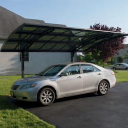 Carport en alu gris et polycarbonate Arizona Breeze 5000 Palram - Canopia