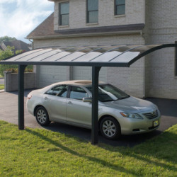 Carport en alu gris et polycarbonate Arizona Breeze 5000 Palram - Canopia