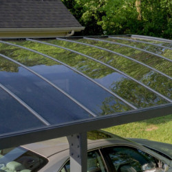 Carport en alu gris et polycarbonate Arizona Breeze 5000 Palram - Canopia
