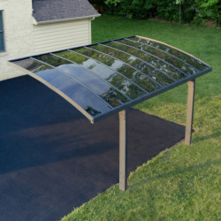 Carport en alu gris et polycarbonate Arizona Breeze 5000 Palram - Canopia