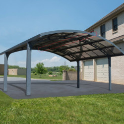 Carport double gris en polycarbonate Arizona Breeze 5000 Palram - Canopia
