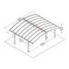 Carport double gris en polycarbonate Arizona Breeze 5000 Palram - Canopia