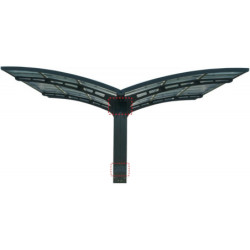 Carport double gris en polycarbonate Arizona Breeze 5000 Palram - Canopia