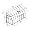 Véranda en PVC + polycarbonate transparent 200x448cm Sun Room RION