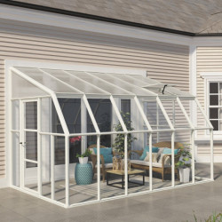 Véranda PVC et polycarbonate transparent 258x384cm Sun Room RION
