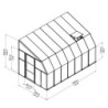Véranda en PVC avec toit transparent 258x446cm Sun Room - RION