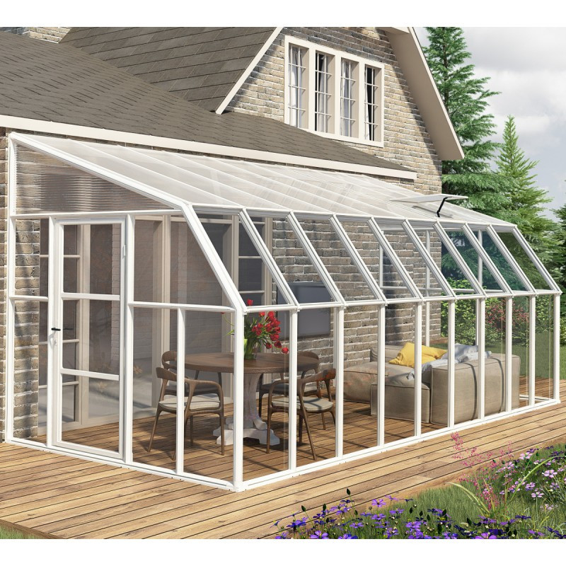 Véranda PVC et polycarbonate transparent 258x570cm Sun Room RION