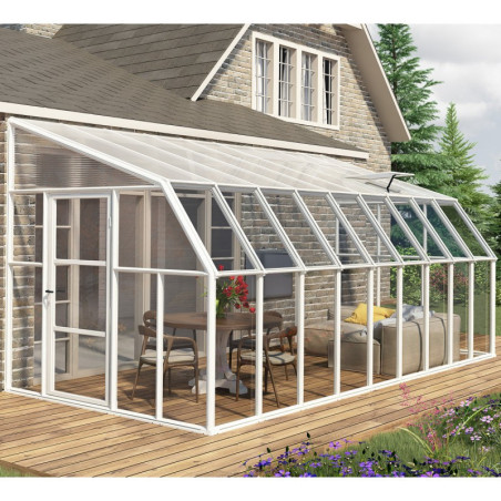 Véranda PVC et polycarbonate transparent 258x570cm Sun Room RION