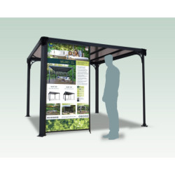 Pergola en aluminium et polycarbonate 316x436cm Milano™ 4300 - Palram - Canopia