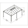 Pergola aluminium et polycarbonate 492x359cm Martinique 5000 Palram - Canopia