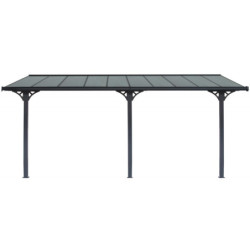 Pergola adossée ajustable en aluminium 3,05x6,18m X-METAL