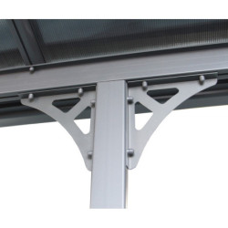 Pergola adossée ajustable en aluminium 3,05x6,18m X-METAL