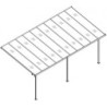 Pergola adossée ajustable en aluminium 3,05x6,18m X-METAL
