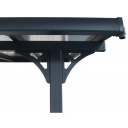 Pergola adossée ajustable en aluminium 3,05x6,18m X-METAL