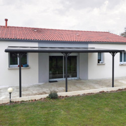 Pergola adossée ajustable en aluminium 3,05x6,18m X-METAL