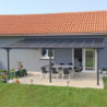 Pergola adossée ajustable en aluminium 3,05x6,18m X-METAL