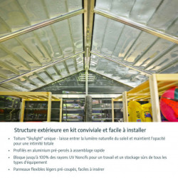 Abri de jardin polycarbonate 1,93m² Skylight Deco - Palram- Canopia