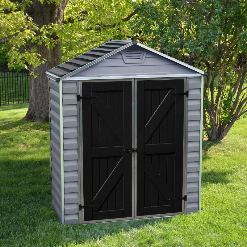 Abri de jardin en résine Skylight Deco 1,55m² - Gris - Palram - Canopia