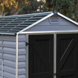 Abri de jardin en polycarbonate Gris Skylight Deco 5,28m² Palram - Canopia