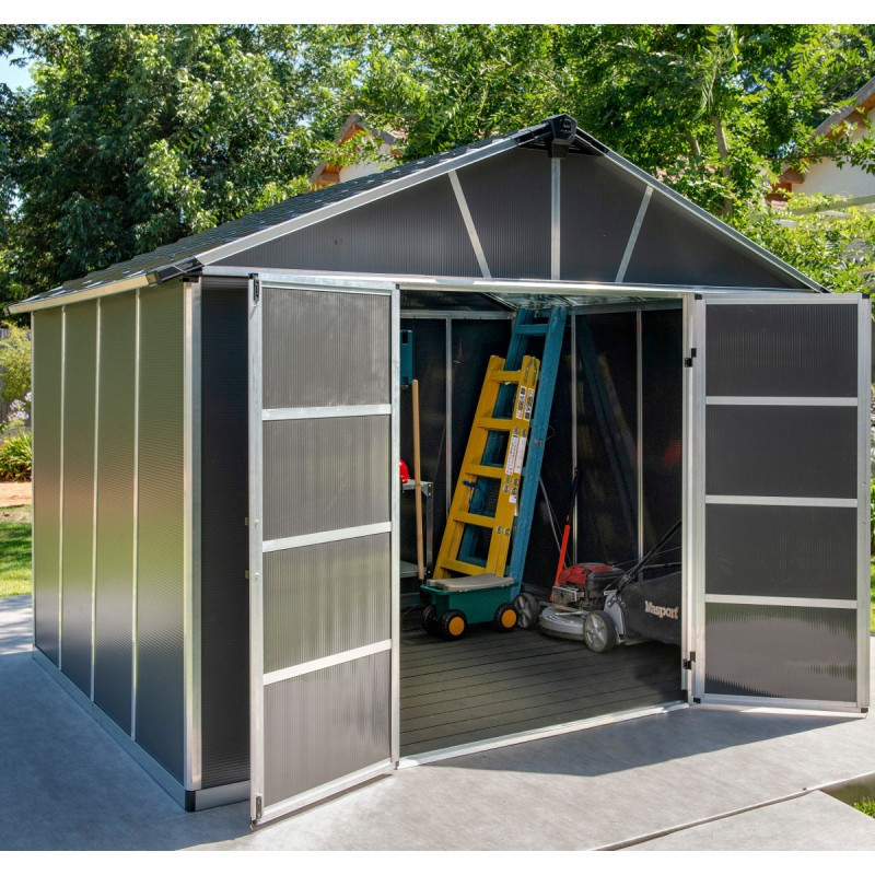 Abri de jardin 7,9m² en polycarbonate YUKON + plancher - Palram - Canopia