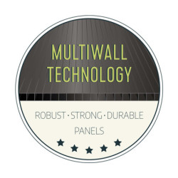 Abri de jardin 11,7m² en polycarbonate sans plancher YUKON Palram - Canopia