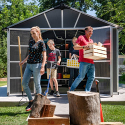 Abri de jardin YUKON en polycarbonate 11,7m² avec plancher Palram - Canopia