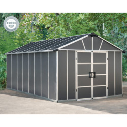 Abri de jardin 17,2m² en polycarbonate avec plancher YUKON Palram - Canopia