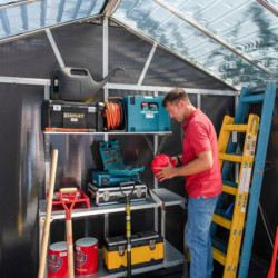 Abri de jardin 17,2m² en polycarbonate avec plancher YUKON Palram - Canopia