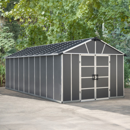 Abri de jardin 21,3m² en polycarbonate avec plancher YUKON Palram - Canopia