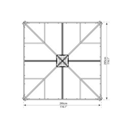 Pergola fermée Ledro 3000 en alu et polycarbonate - Canopia by Palram