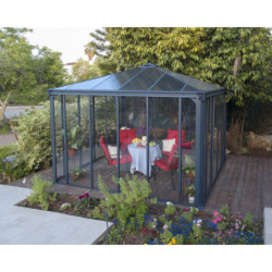Pergola fermée Ledro 3600 en aluminium et polycarbonate - Canopia