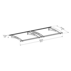 Marquise porte d'entrée transparente AQUILA™ 3000 - Palram - Canopia