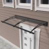 Marquise porte d'entrée transparente acier AQUILA™ 1500 – Palram - Canopia