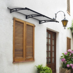 Marquise porte d'entrée transparente acier AQUILA™ 1500 – Palram - Canopia
