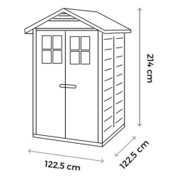 Abri 1,97m² en PVC, avec plancher Evo Tuscany 120 – Garofalo