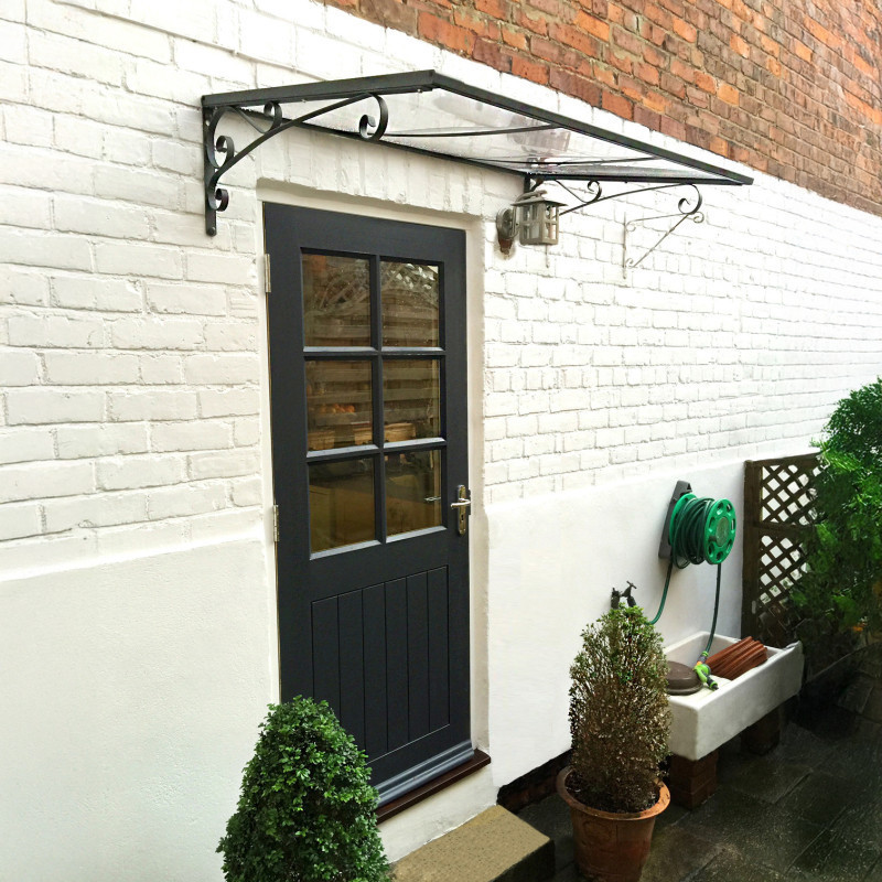 Marquise porte d'entrée en polycarbonate 2 mm VENUS™ 1350 – Palram - Canopia