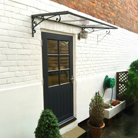 Marquise porte d'entrée en polycarbonate 2 mm VENUS™ 1350 – Palram - Canopia