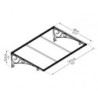 Marquise porte d'entrée en polycarbonate 2 mm VENUS™ 1350 – Palram - Canopia