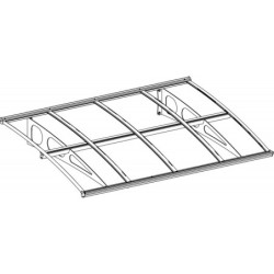 Marquise d'entrée en acrylique 3mm Bordeaux™ 2230 Palram Canopia