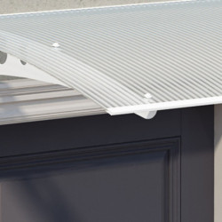 Marquise porte d'entrée avec polycarbonate Lyra™ 1350 – Canopia