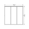 Marquise porte d'entrée en acrylique transparent Vega™ 2000 Palram - Canopia